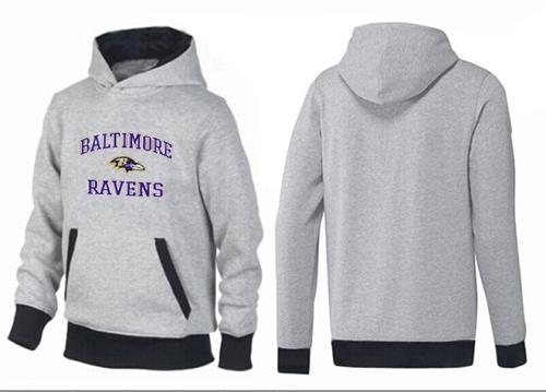 NFL Men's Nike Baltimore Ravens Heart & Soul Pullover Hoodie - Grey/Black